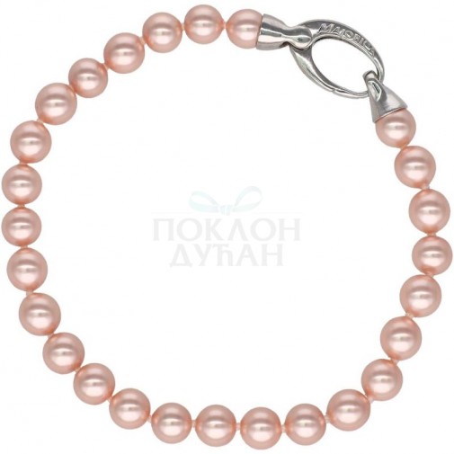 ŽENSKA MAJORICA ETERNAL ROZA BISERNA NARUKVICA 6 mm