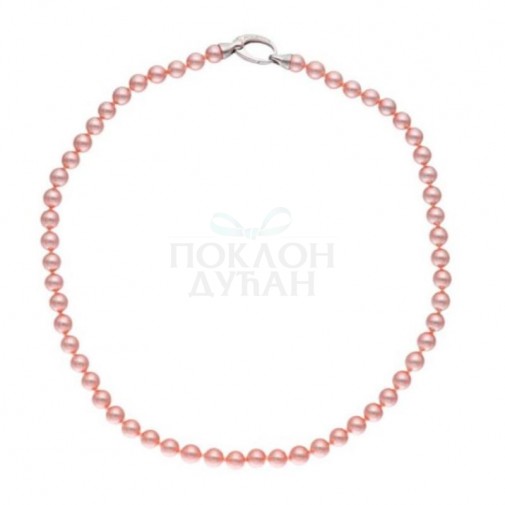 ŽENSKA MAJORICA ETERNAL ROZA BISERNA OGRLICA 6 mm
