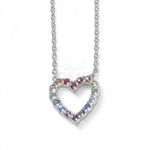 Ženski Oliver Weber Rainbow Tight Multi Lančić Sa Swarovski Kristalnim Priveskom