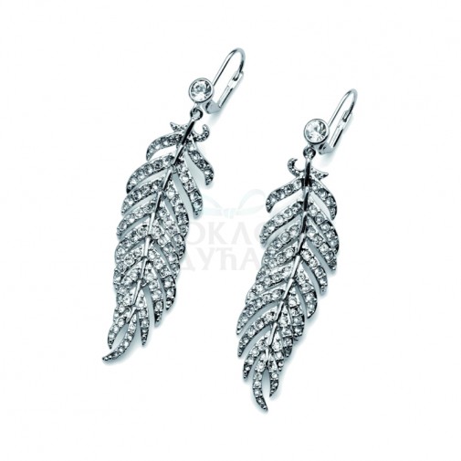 Ženske Oliver Weber Pluma Crystal Mindjuše Sa Swarovski Belim Kristalom
