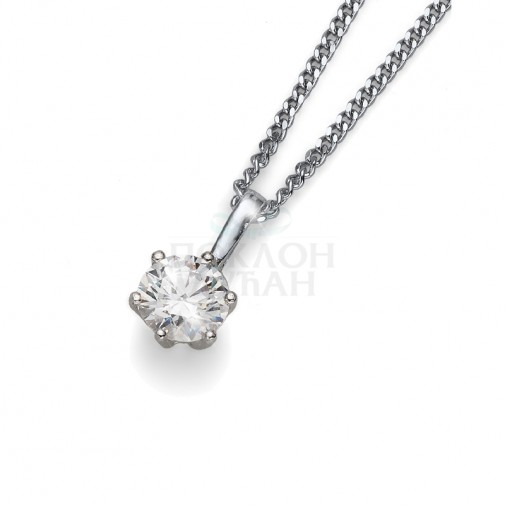 Ženski Oliver Weber Brilliance Large 925AG Crystal Srebrni Lančić Sa Belim Svarovski Kristalnim Priveskom