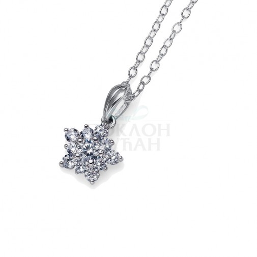 Ženski Oliver Weber Subtle 925AG Crystal Srebrni Lančić Sa Belim Swarovski Kristalnim Priveskom