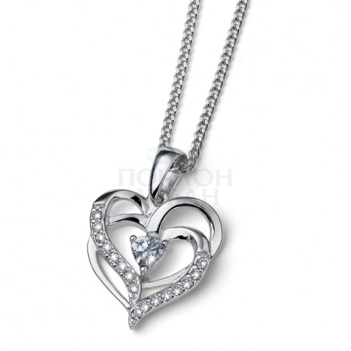 ŽENSKI OLIVER WEBER DOUBLE 925AG LOVE ZIRCON LANČIĆ SA SWAROVSKI KRISTALIMA