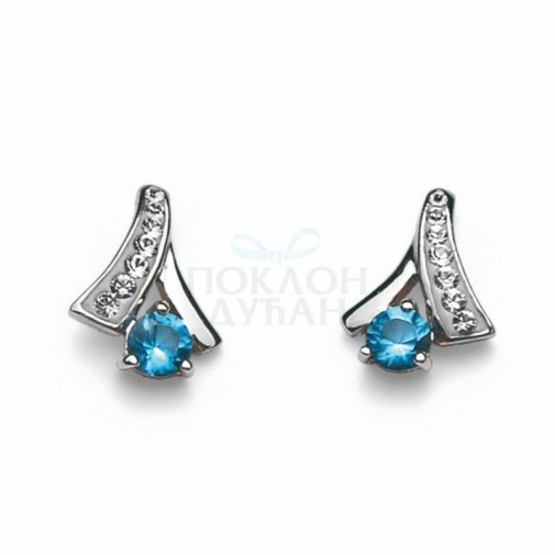 ŽENSKE OLIVER WEBER NICE 925AG BLUE ZIRCON MINDJUŠE SA SWAROVSKI KRISTALIMA