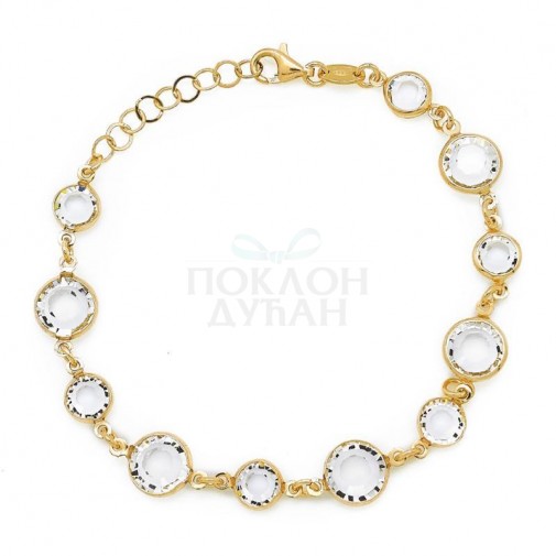 ŽENSKA VICTORIA CRUZ GOLD NARUKVICA SA SWAROVSKI KRISTALIMA