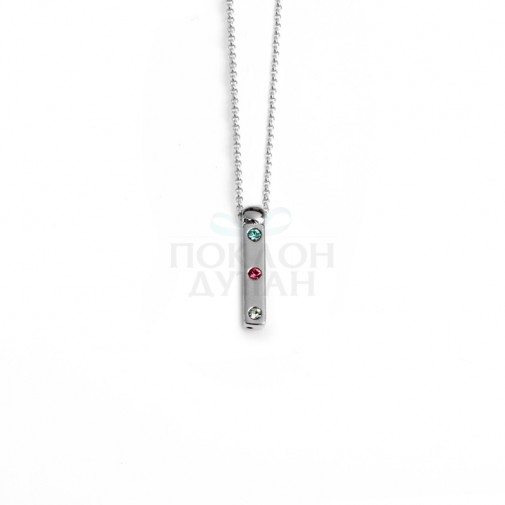 Ženski Victoria Cruz Letter "I" Multicolor Lančić Sa Swarovski Kristalima