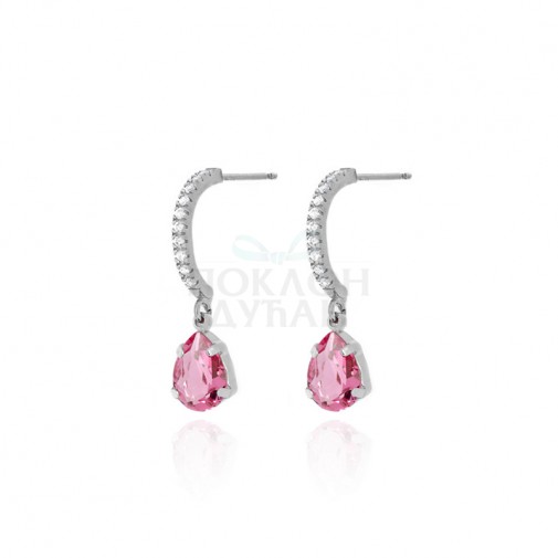 Ženske Victoria Cruz Aqua Rose Mindjuše Sa Swarovski Roze Kristalom