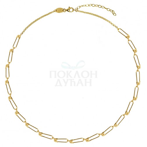 ŽENSKA VICTORIA CRUZ APOSTROPHE GOLD SREBRNA OGRLICA