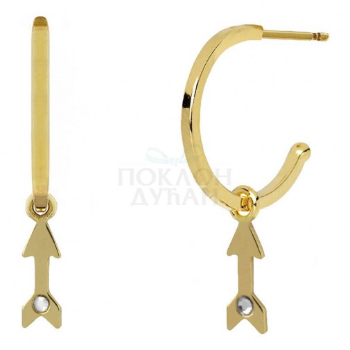 ŽENSKE VICTORIA CRUZ ARECA ARROW GOLD MINDJUŠE SA SWAROVSKI BELIM KRISTALOM