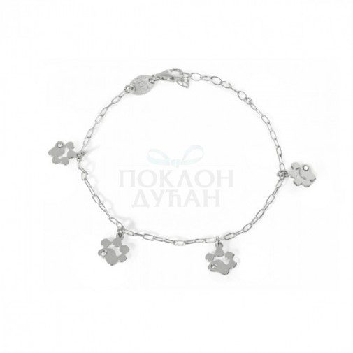 Ženska Victoria Cruz Cocolada Crystal Narukvica Sa Swarovski Belim Kristalima