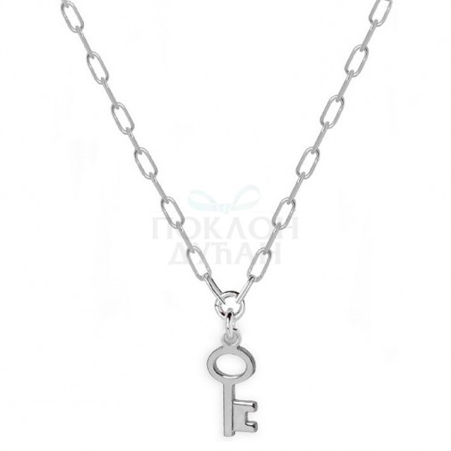 ŽENSKI VICTORIA CRUZ SAN VALENTIN SREBRNI LANČIĆ SA PRIVESKOM KLJUČA