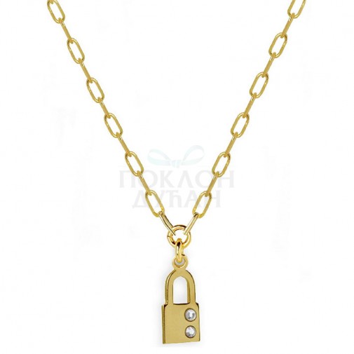ŽENSKI VICTORIA CRUZ SAN VALENTIN GOLD LANČIĆ SA KATANAC PRIVESKOM