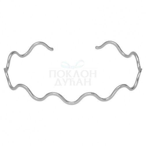 ŽENSKA VICTORIA CRUZ AMBER CURVED SREBRNA NARUKVICA