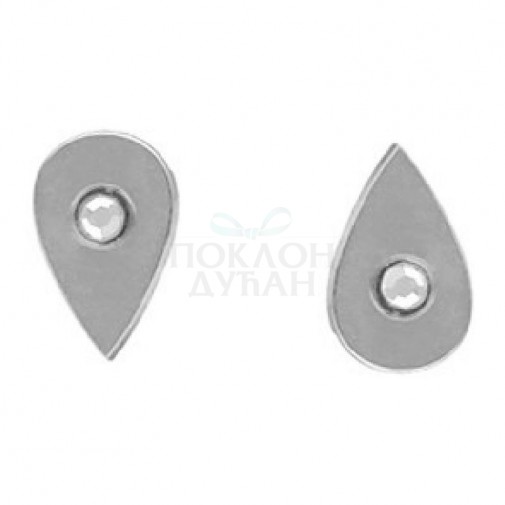 ŽENSKE VICTORIA CRUZ LILY DROP CRYSTAL MINDJUŠE SA SWAROVSKI BELIM KRISTALOM