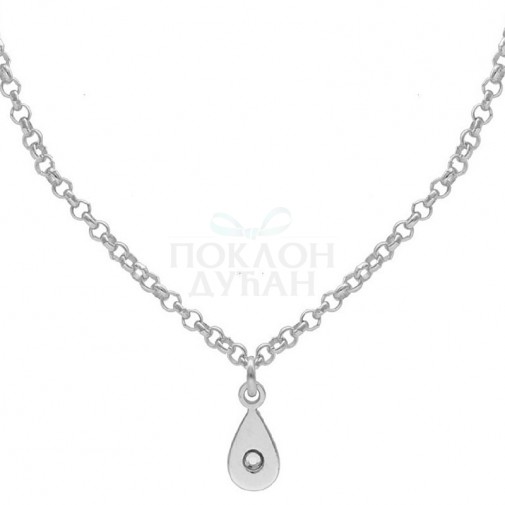 ŽENSKI VICTORIA CRUZ LILY DROP CRYSTAL LANČIĆ SA SWAROVSKI BELIM KRISTALOM