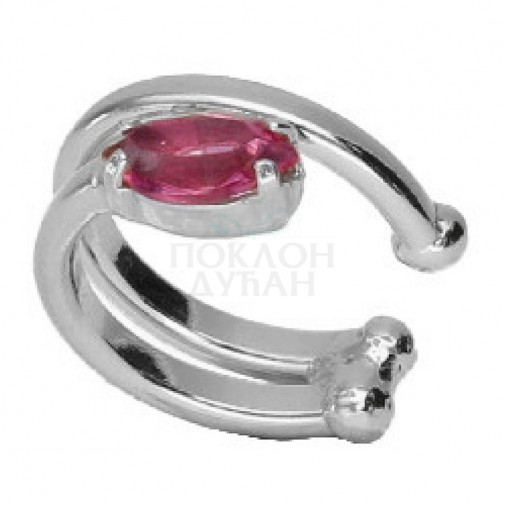 ŽENSKE VICTORIA CRUZ EAR CUFF ROSE MINDJUŠE SA SWAROVSKI ROZE KRISTALOM