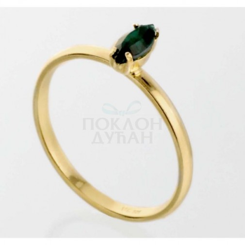 ŽENSKI VICTORIA CRUZ ETNIA EMERALD GOLD PRSTEN SA SWAROVSKI KRISTALOM