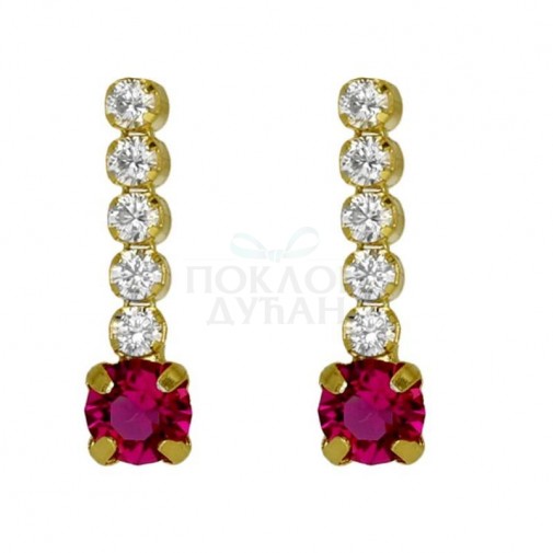 ŽENSKE VICTORIA CRUZ SHINE FUCHSIA GOLD MINDJUŠE SA SWAROVSKI KRISTALIMA