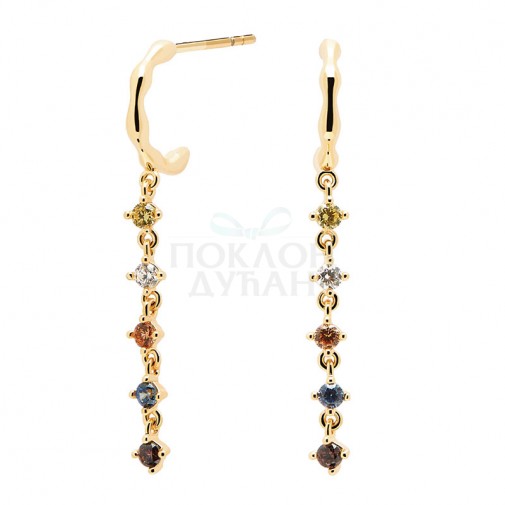 ŽENSKE PD PAOLA SAGE ZLATNE NAUŠNICE SA POZLATOM 18k