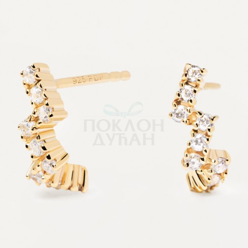 ŽENSKE PD PAOLA THE ZIPPER NAUŠNICE SA POZLATOM 18k