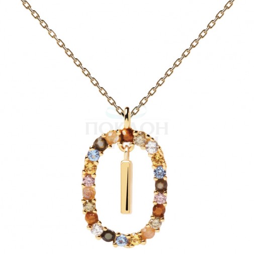 ŽENSKA PD PAOLA LETTER I ZLATNA OGRLICA SA POZLATOM 18k