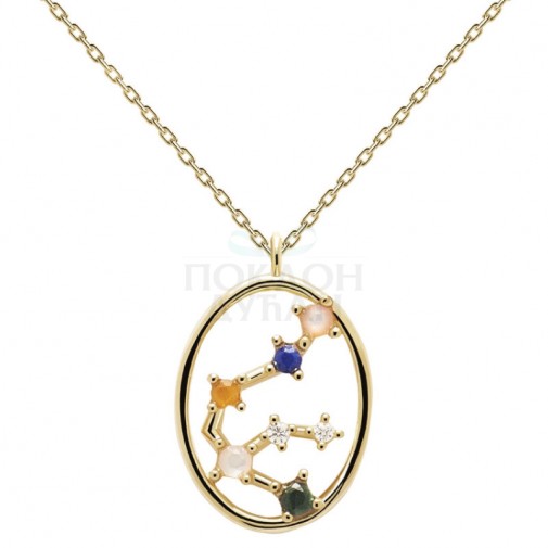 ŽENSKA PD PAOLA ZLATNA OGRLICA AQUARIUS-VODOLIJA SA POZLATOM 18k