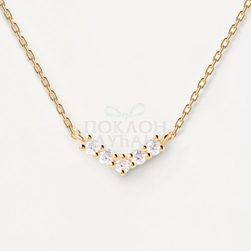 ŽENSKA PD PAOLA MINI CROWN ZLATNA OGRLICA SA POZLATOM 18k