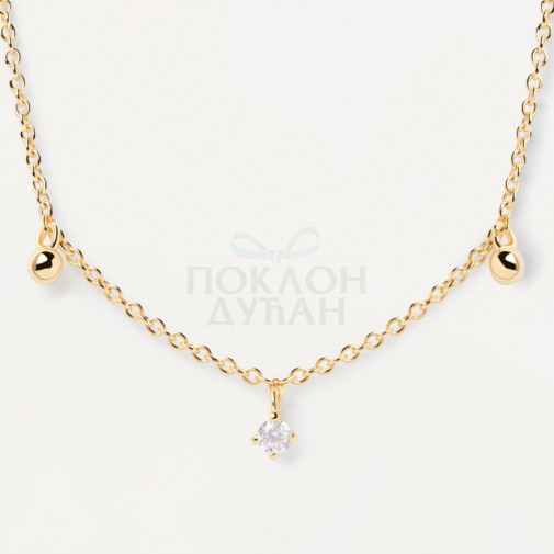 ŽENSKA PD PAOLA LOVE TRIANGLE ZLATNA OGRLICA SA POZLATOM 18k