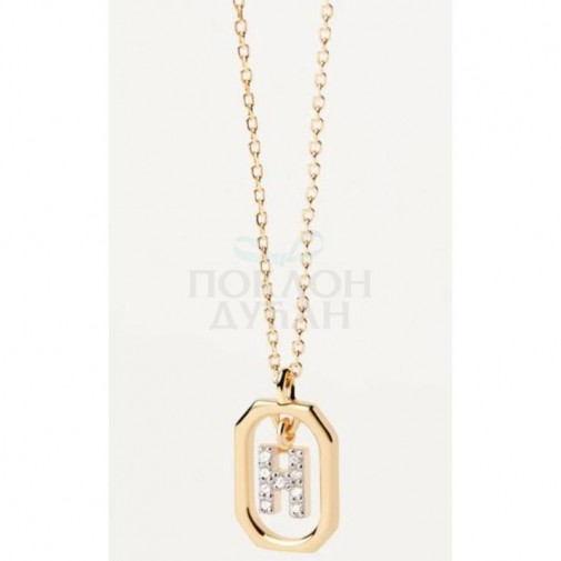 ŽENSKA PD PAOLA LETTER H ZLATNA OGRLICA SA POZLATOM 18 K