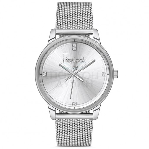 ŽENSKI FREELOOK EIFFEL BELI SREBRNI ELEGANTNI RUČNI SAT SA SREBRNIM PANCIR KAIŠEM