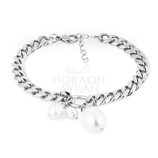 ŽENSKA FREELOOK SREBRNA NARUKVICA OD HIRURŠKOG ČELIKA