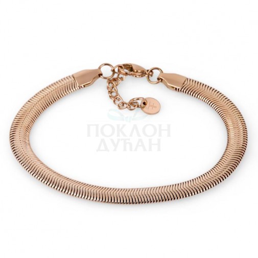 ŽENSKA FREELOOK ROZE ZLATNA NARUKVICA OD HIRURŠKOG ČELIKA