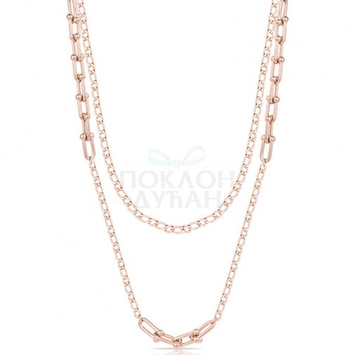 ŽENSKA FREELOOK ROZE ZLATNA OGRLICA OD HIRURŠKOG ČELIKA