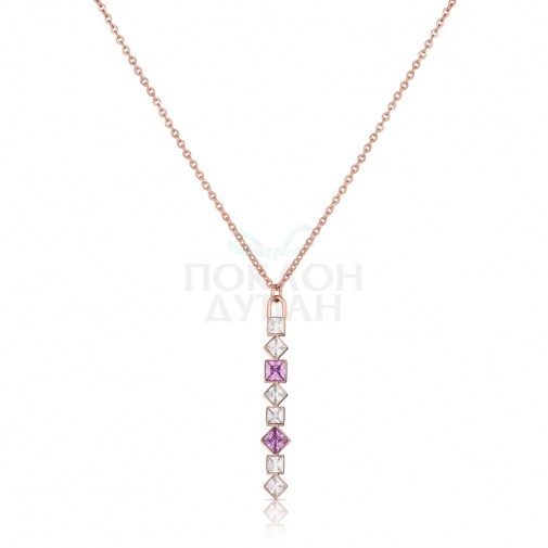 ŽENSKA FREELOOK ROZE ZLATNA OGRLICA OD HIRURŠKOG ČELIKA