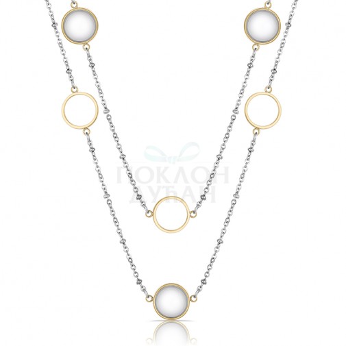 ŽENSKA FREELOOK SREBRNA ZLATNA OGRLICA OD HIRURŠKOG ČELIKA