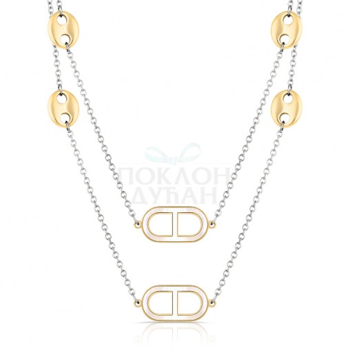 ŽENSKA FREELOOK SREBRNA ZLATNA OGRLICA OD HIRURŠKOG ČELIKA