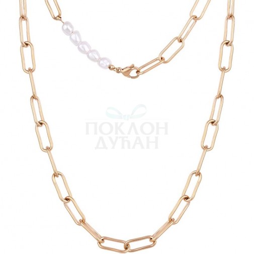 ŽENSKA FREELOOK ROZE ZLATNA OGRLICA OD HIRURŠKOG ČELIKA