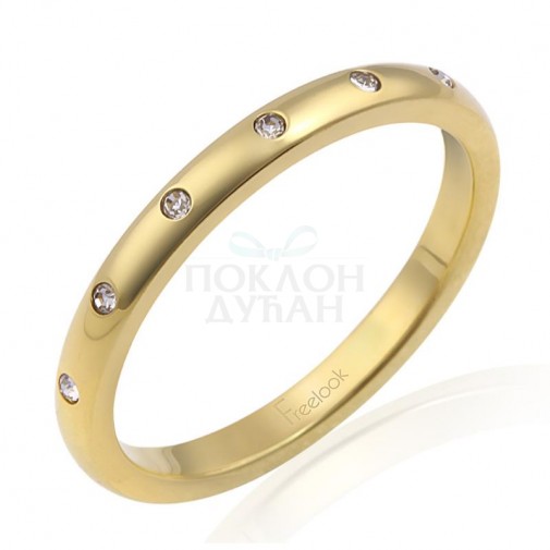 ŽENSKI FREELOOK ZLATNI PRSTEN OD HIRURŠKOG ČELIKA S