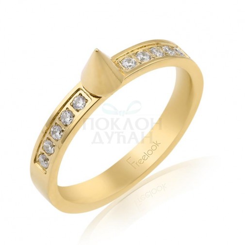 ŽENSKI FREELOOK ZLATNI PRSTEN OD HIRURŠKOG ČELIKA M