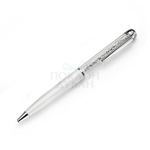 Olovka sa swarovski kristlima Oliver Weber Crystal Luxury Pen White