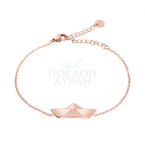 Paul Hewitt Ahoy Roze Zlatna Narukvica Sa Roze Zlatnim Brodićem Od Hirurškog Čelika