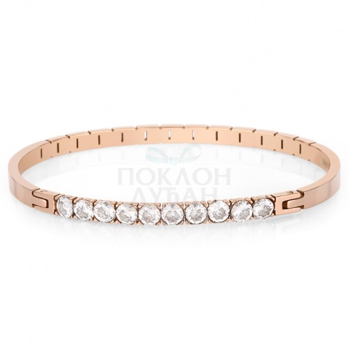 ŽENSKA SANTA BARBARA POLO ROZE ZLATNA NARUKVICA OD HIRURŠKOG ČELIKA