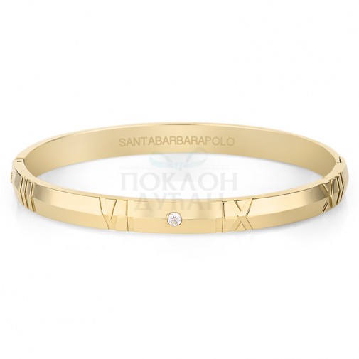 ŽENSKA SANTA BARBARA POLO ZLATNA NARUKVICA OD HIRURŠKOG ČELIKA
