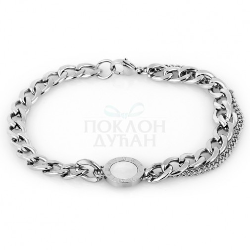 ŽENSKA SANTA BARBARA POLO SREBRNA NARUKVICA OD HIRURŠKOG ČELIKA