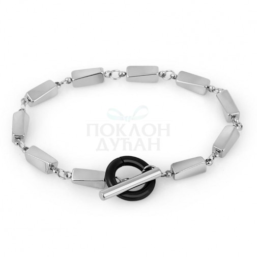 ŽENSKA SANTA BARBARA POLO SREBRNA NARUKVICA OD HIRURŠKOG ČELIKA L