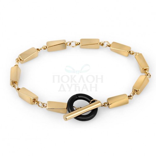 ŽENSKA SANTA BARBARA POLO ZLATNA NARUKVICA OD HIRURŠKOG ČELIKA M