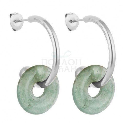 ŽENSKE SANTA BARBARA POLO SREBRNE MINDJUŠE OD HIRURŠKOG ČELIKA