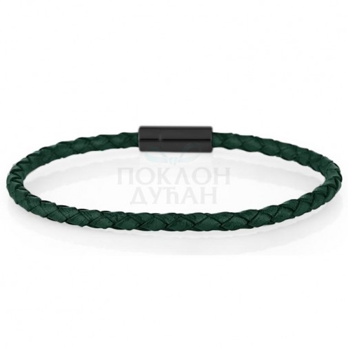 MUŠKA SANTA BARBARA POLO ZELENA KOŽNA NARUKVICA L