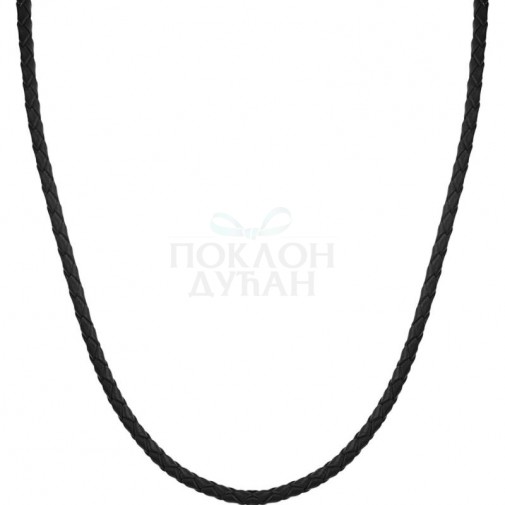 MUŠKA SANTA BARBARA POLO CRNA KOŽNA OGRLICA