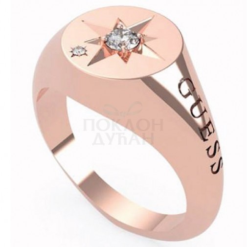 ŽENSKI GUESS WUNDERLUST ROZE ZLATNI PRSTEN OD HIRURŠKOG ČELIKA